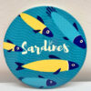 Dessous de plat sardines bleu clair
