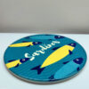 Dessous de plat sardines bleu clair