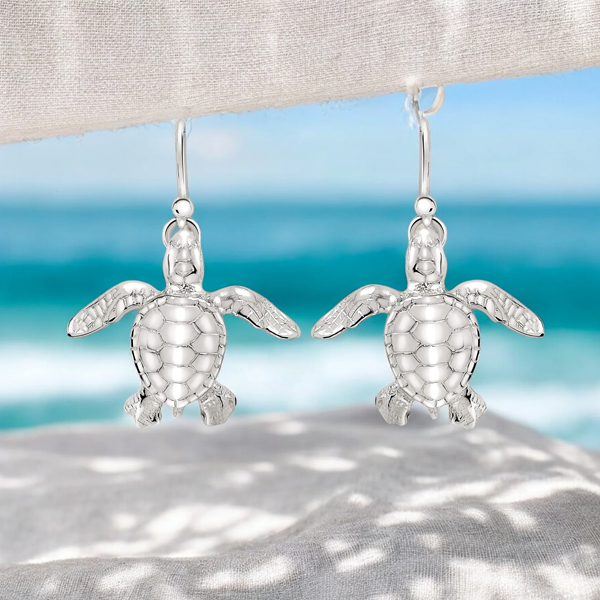 Boucles d'oreilles tortues en argent